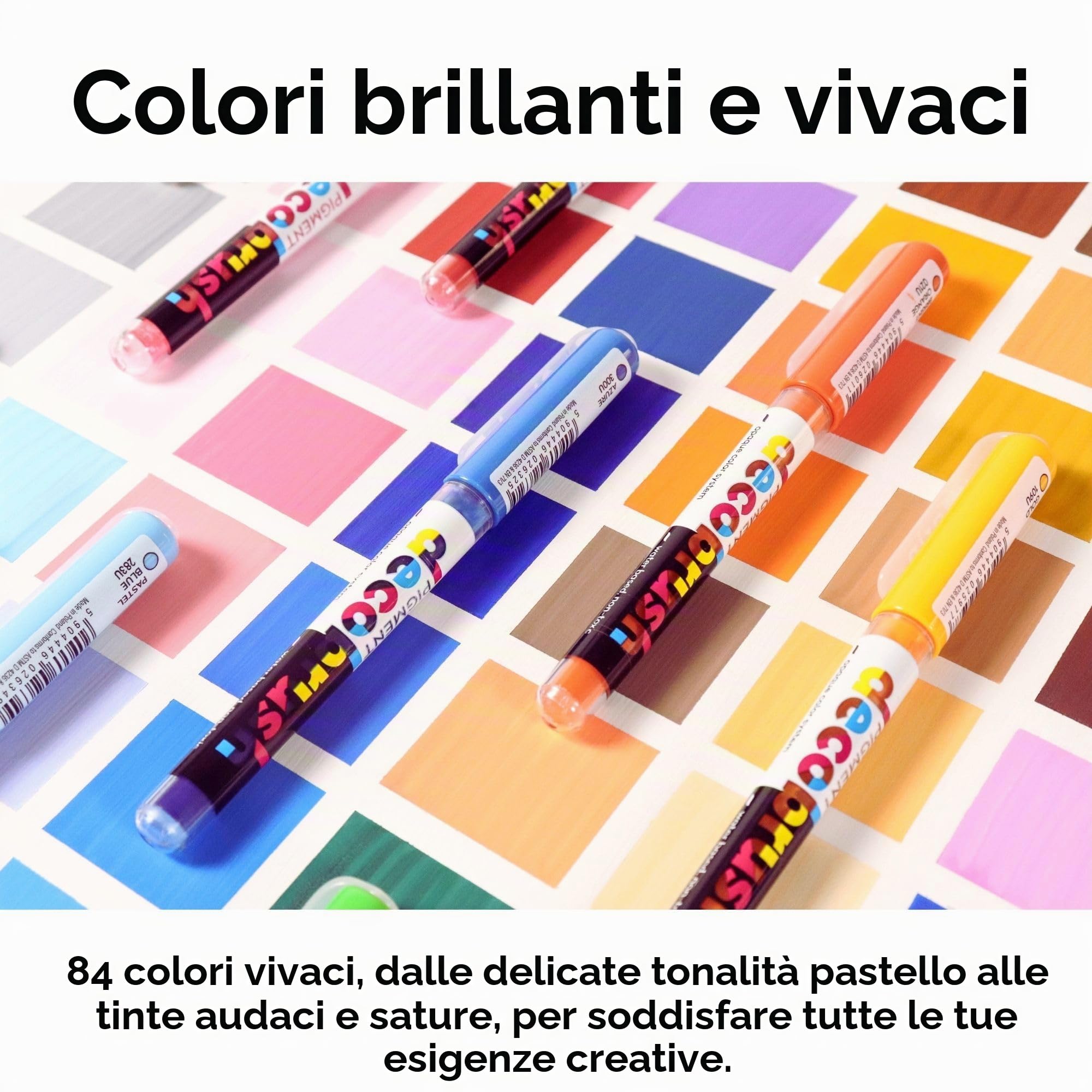 Karin DECObrush MASTER Set di 84 pezzi (colori collections: Basic, Passion, Violet-Blue, Nature, Nude, Grey, Pastel), KAR29C10