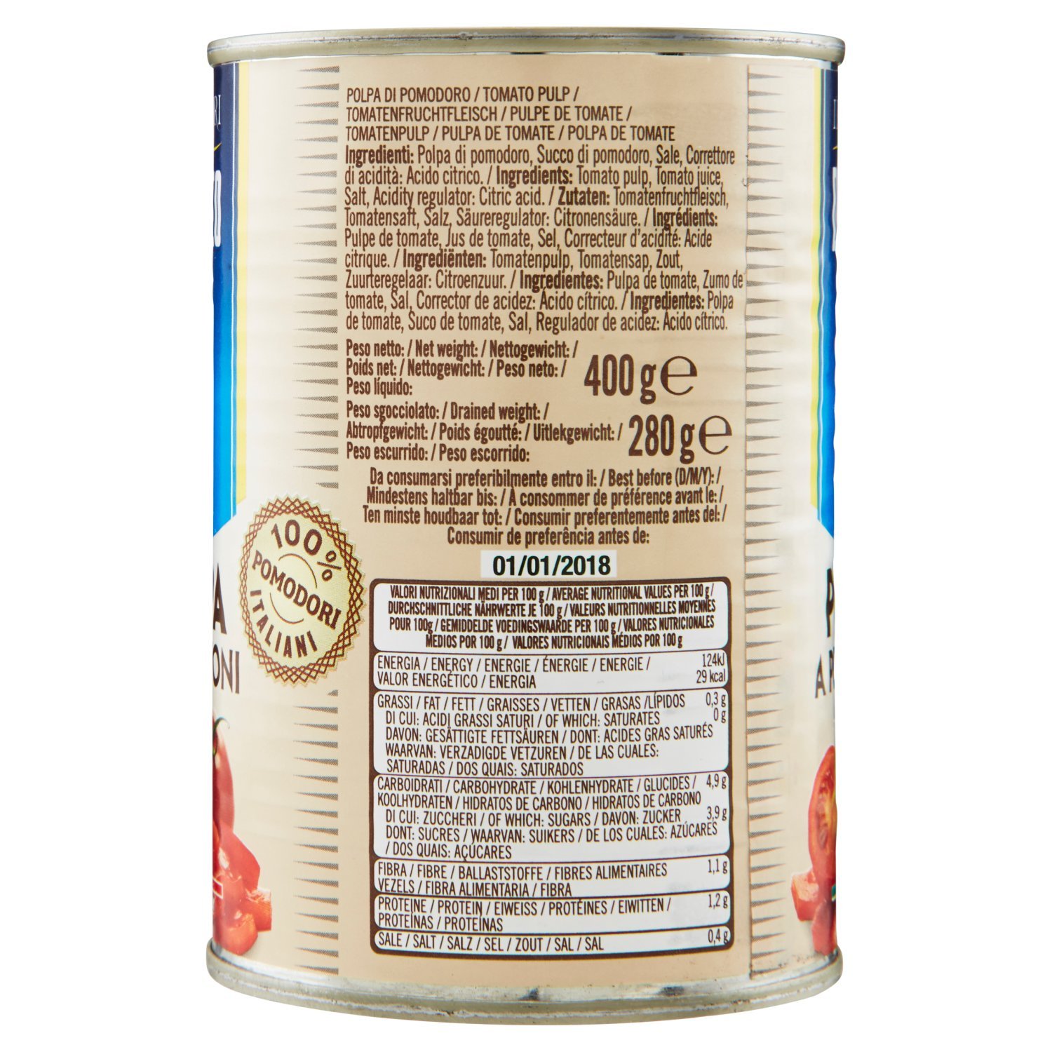 De Cecco Polpa a Pezzettoni - 6 pezzi da 400 g [2400 g]