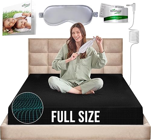 Miniatura 33 de Earth Grounding Sábanas tamaño King con 12% fibra plateada, 4% seda y 84% algodón, color blanco, sábana bajera conductora para un mejor sueño