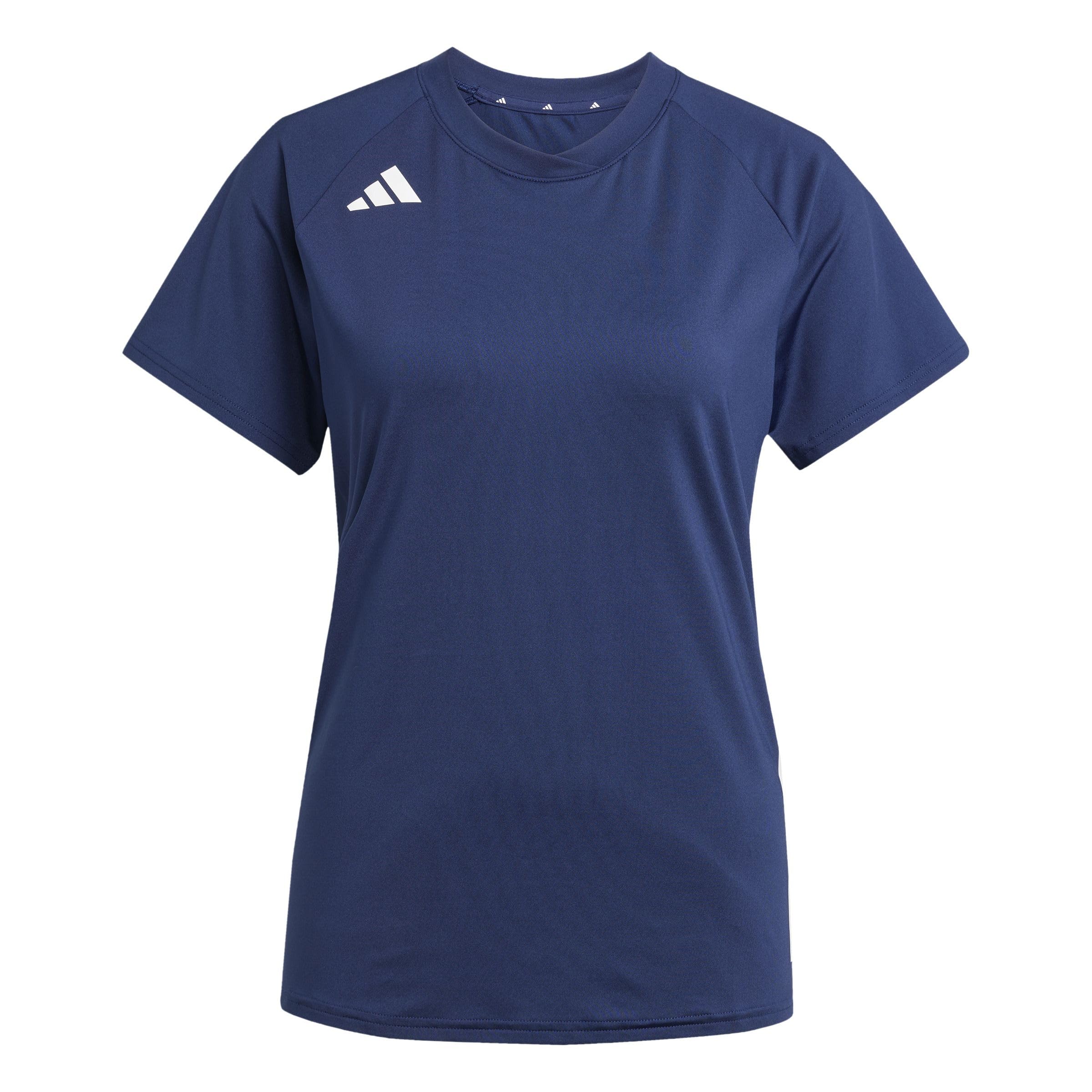adidas Kobiety Volleyball Hilo Short Sleeve Jersey Shirt, team navy blue 2, M Tall