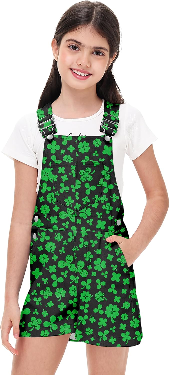 AOBUTE Mardi Gras Denim Overalls for Kids Carnival Fleur De Lis Printed Jumpsuit 5-15 Years - Image 6