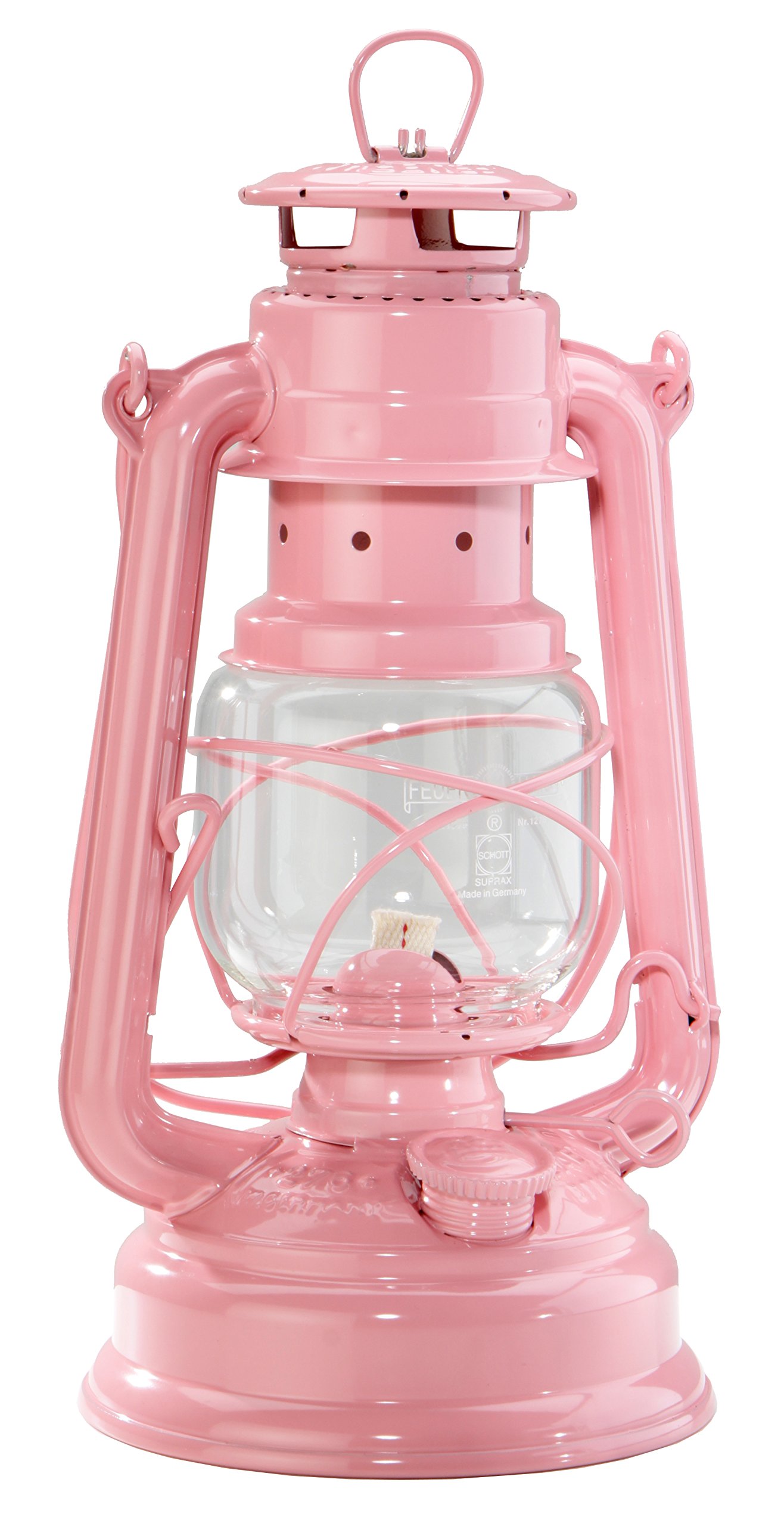 Feuerhand, baby special 276 galvanised kerosene lamp, storm lanterns light pink