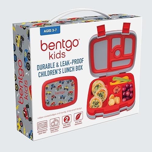 Miniatura 24 de Bentgo Kids Prints - Lonchera para niños, a prueba de derrames, con 5 compartimentos, estilo bento, tamaño de porciones ideales para edades de 3 a 7