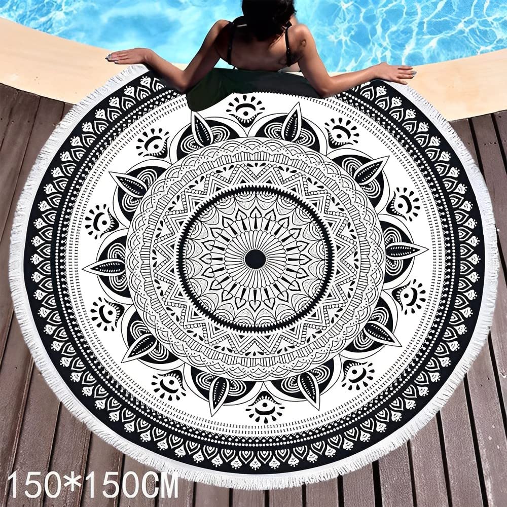 PLUS HOME Toalla Playa 150 * 150cm- 90 * 170cm,100% Microfibra