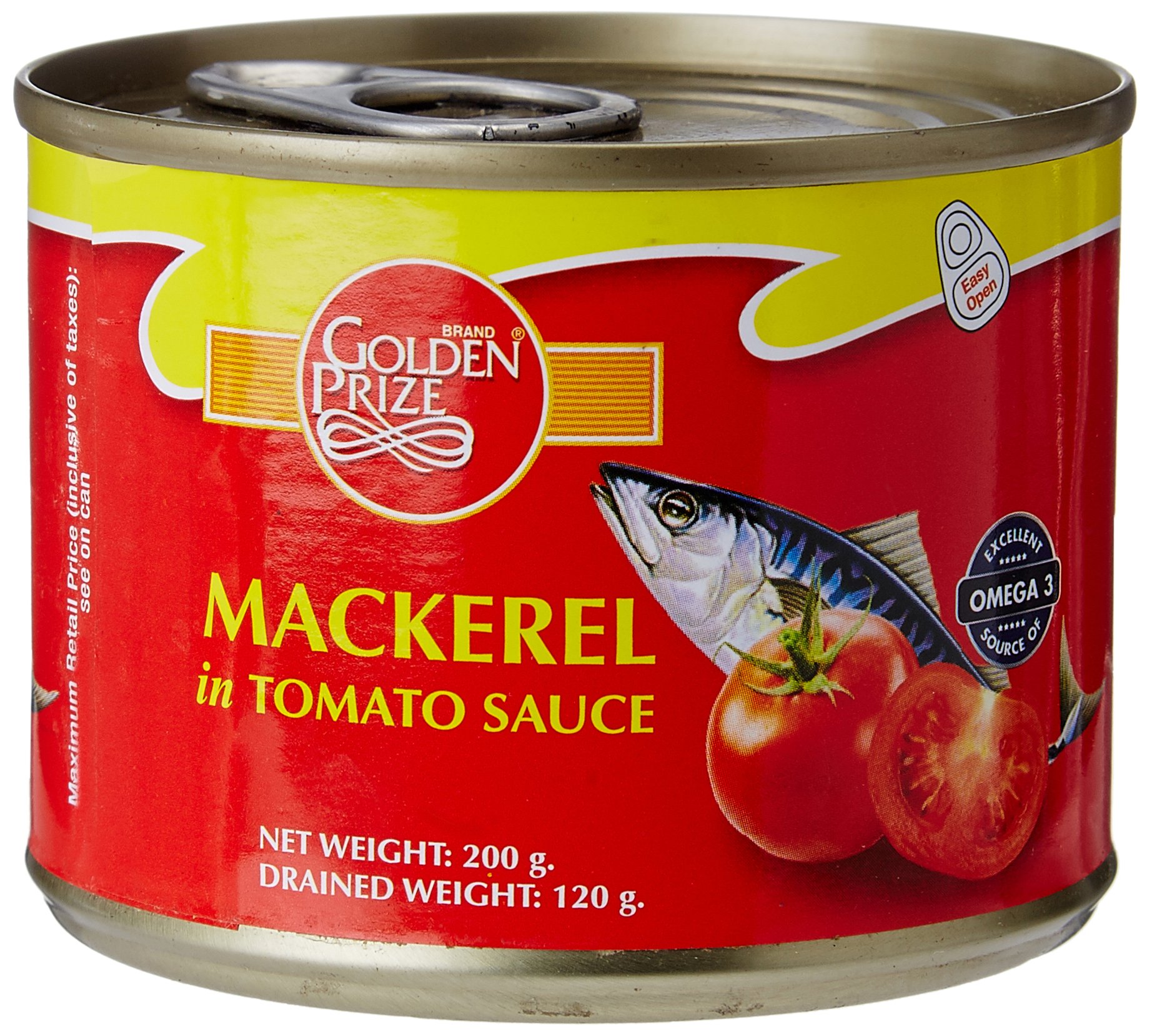 Golden Prize Mackerel in Tomato Sauce, 200g (Pack of 1)