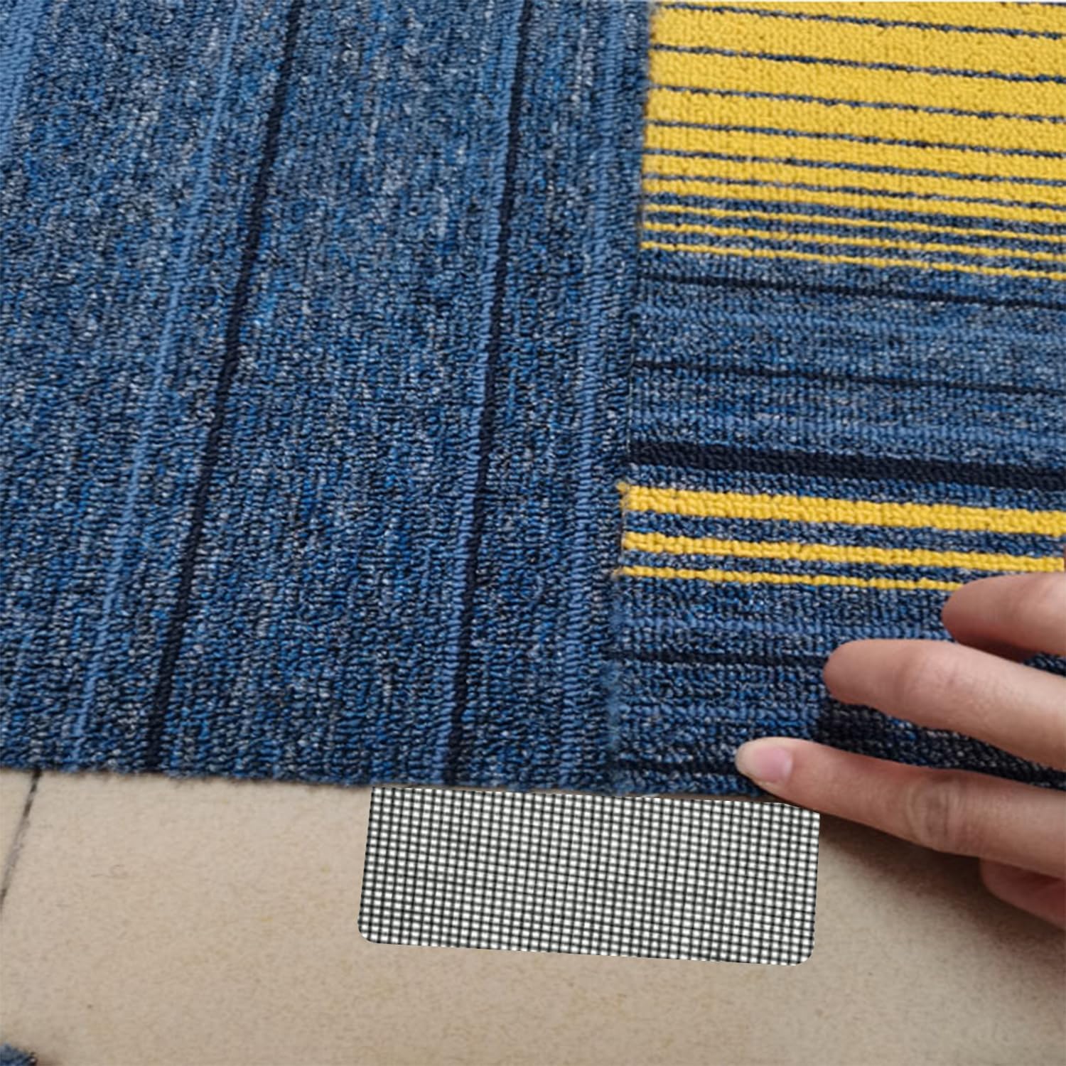 4" x 4"Carpet Tile Adhesive Connectors Carpet Square Adhesives That Creates a Floating Floor 120 tabs per Pack