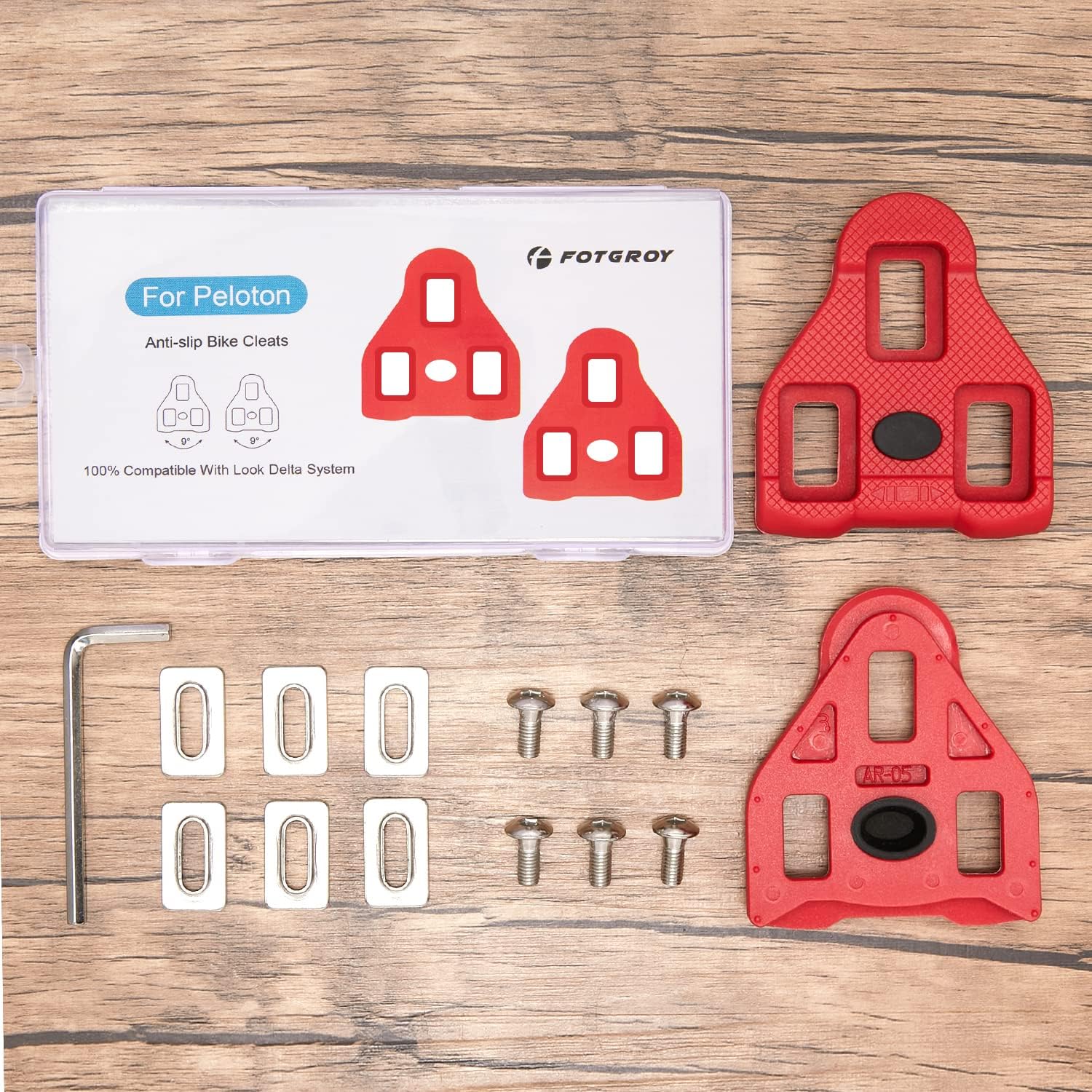 Bike Cleats Compatible with Peloton Look ARC Delta - Indoor Cycling & Road Bike Bicycle Cleat Set - Fully Compatible with Peloton Pedals and Delta Clips - Image 4