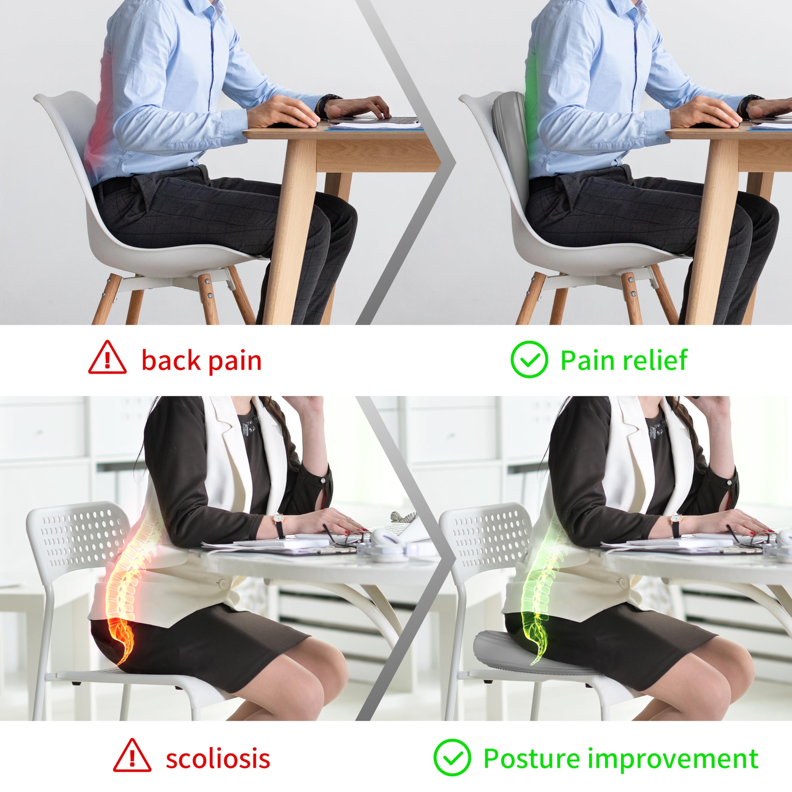 PROIRON Ballsitzkissen, Balance Kissen 33cm, Sitzkissen Orthopädisch für Aufrechte Körperhaltung, Fitness, Gleichgewichts- und Krafttraining inkl. Pumpe