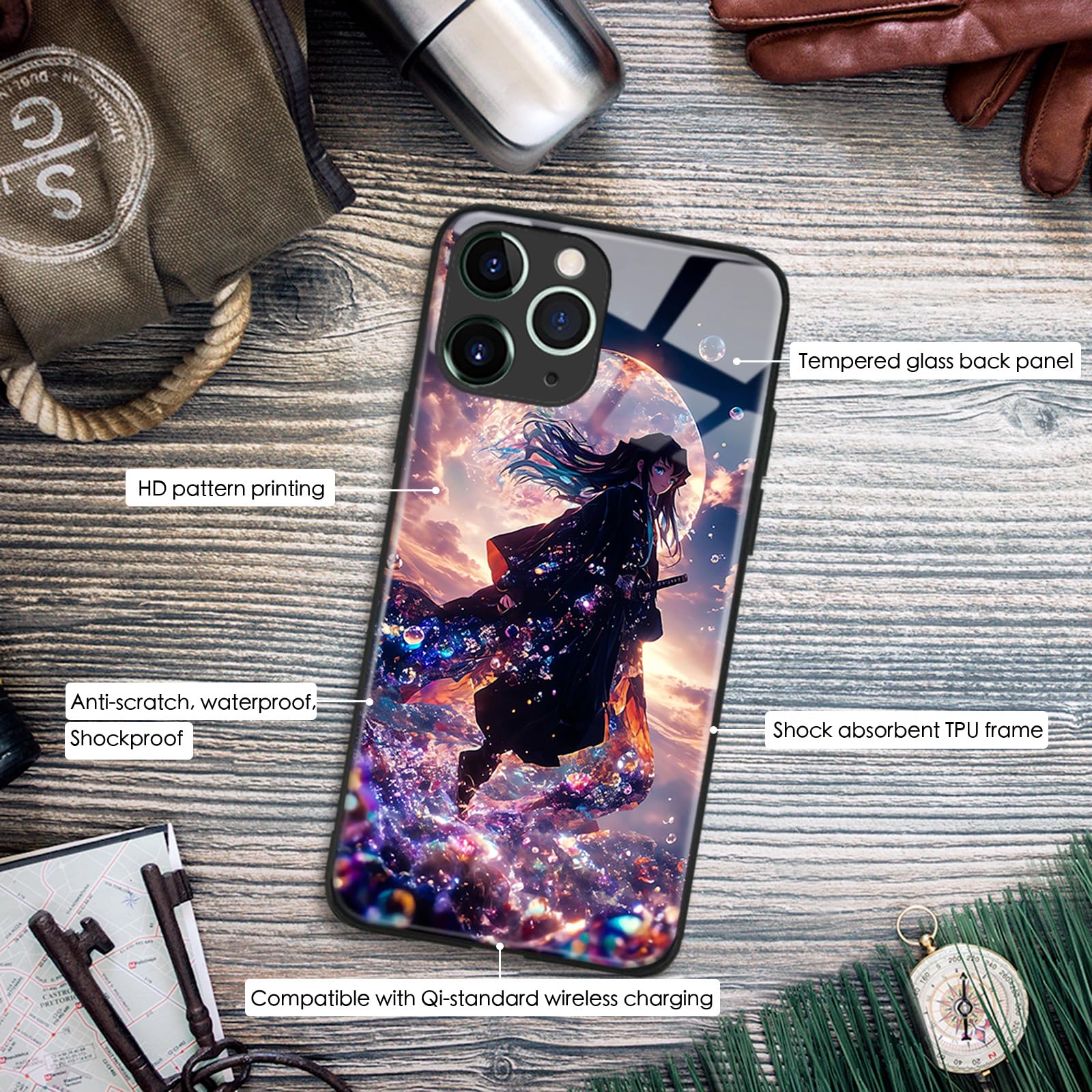 Amazon.com: Anime Art for iPhone 16 Pro Glass Phone Case, Manga