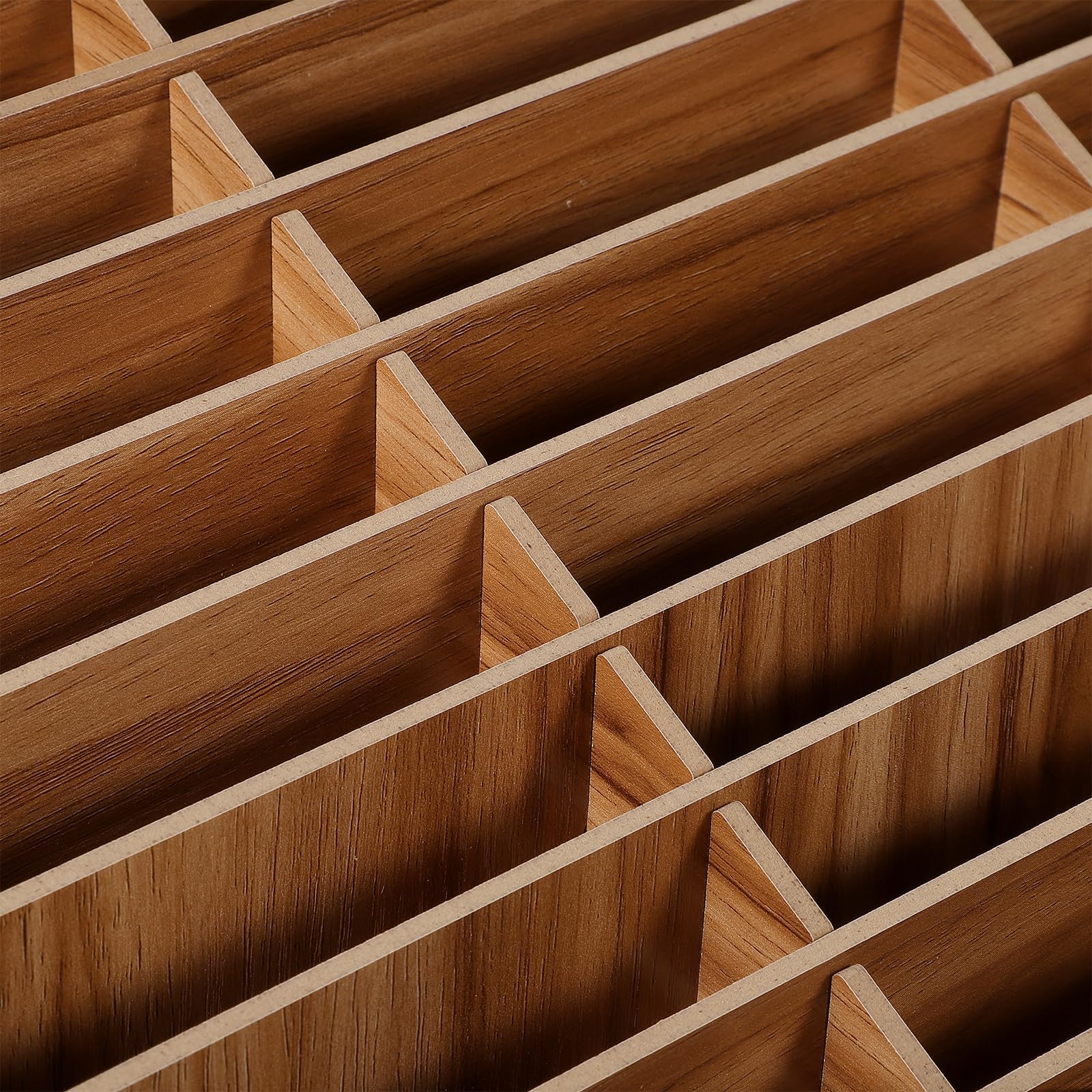 Operitacx Holz Aufbewahrungsbox Für Handy Mit Fächern Multifunktionale Organisation Für Büro Schule Und Zuhause 7.3X9.3X7.3 Zoll Desktop Handyhalter Und Zubehör Ordnung