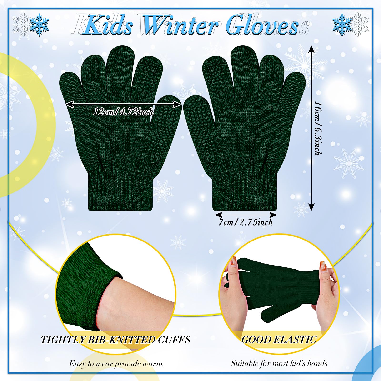 Handepo 30 Set Kid Winter Beanie and Gloves Bulk Knit Hat Gloves Pack Warm Unisex Cold Weather Hat for Homeless Shelter Gift(Fresh Color)