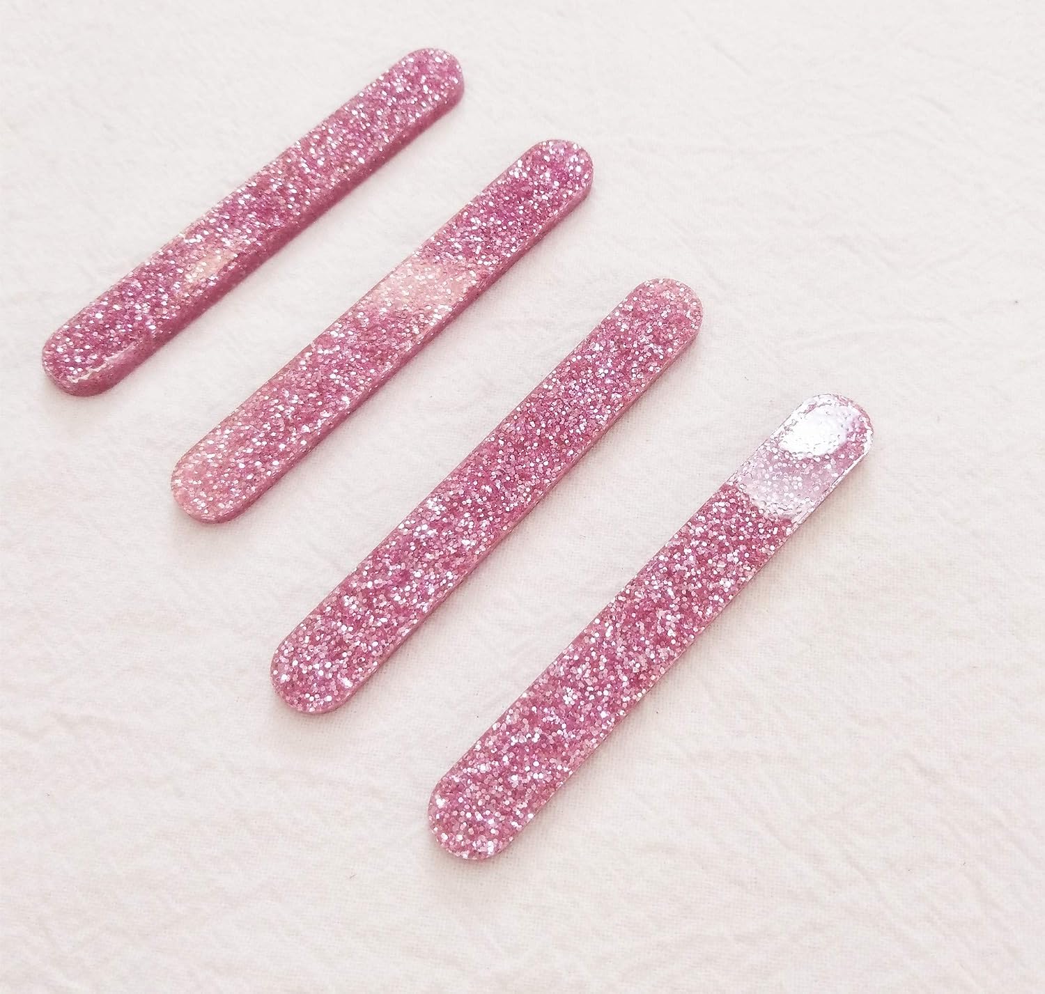 30pcs Reusable Acrylic Cakesicle Popsicle Sticks, Mini Glitter Acrylic Ice Pop Stick for Family Home Festival Party DIY Creamsicle Candy (Pink Glitter, 2.75” Long)
