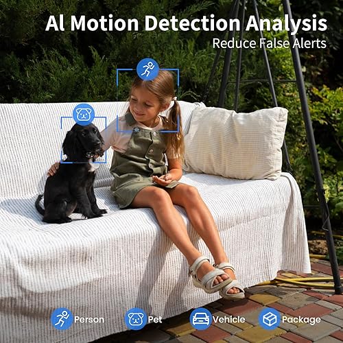 Miniatura 8 de Cámaras de seguridad inalámbricas para exteriores, cámaras WiFi 2K alimentadas por batería para seguridad del hogar, visión nocturna a color,