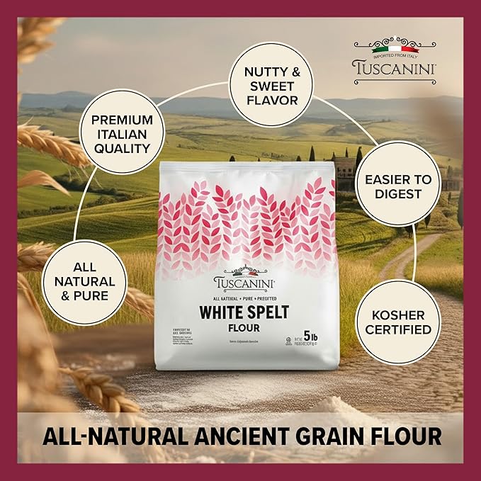 Harina de Espelta Blanca Italiana Tuscanini, 5 lb miniatura 6
