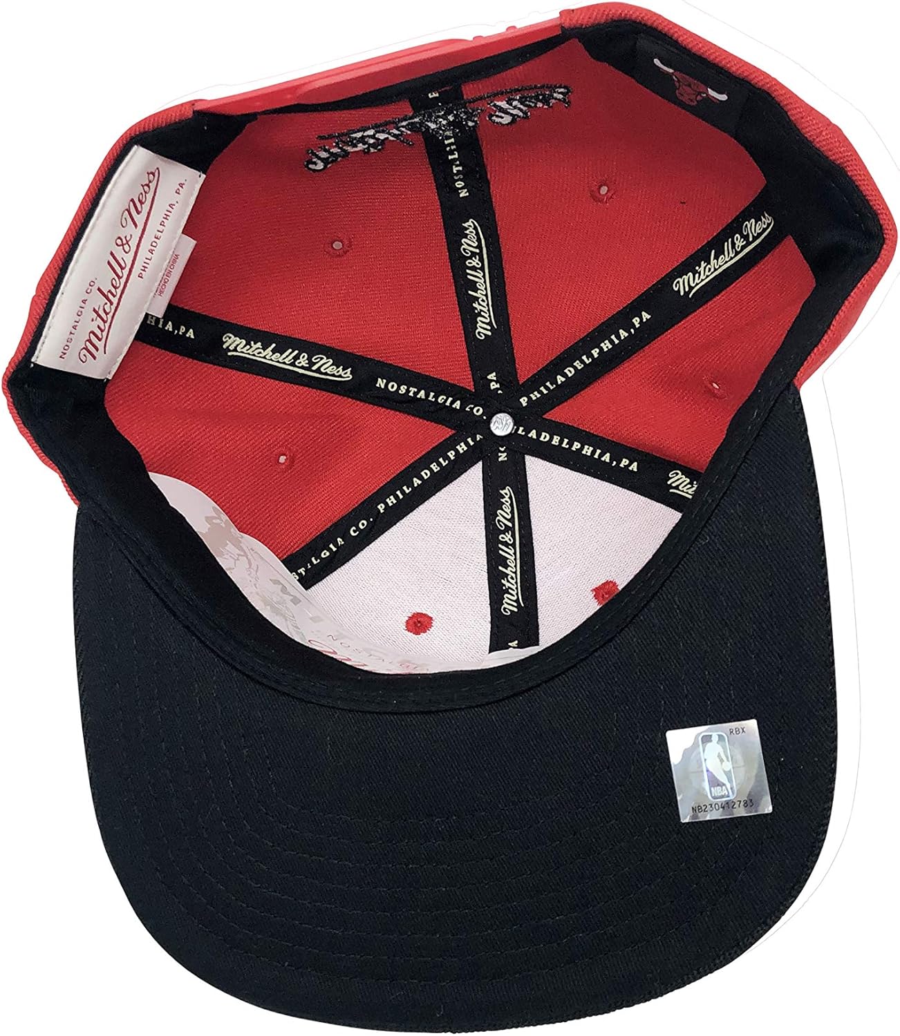 Mitchell & Ness Chicago Bulls Hat, Cap Snapback 21188280 Red (One Size)