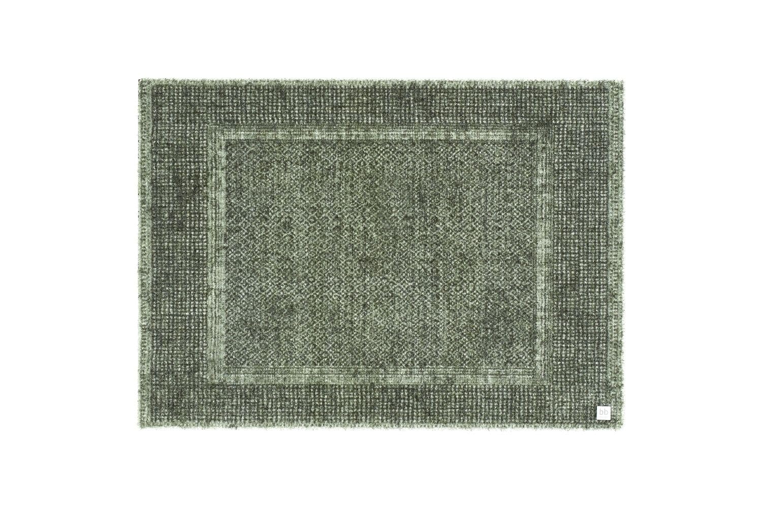Felpudo Barbara Becker verde de 67x110 cm lavable para la entrada