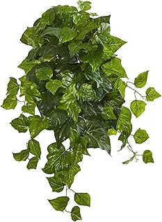 Nearly Natural 28â€ Deluxe London Ivy Hanging Bush Artificial (Set of 3) (Real Touch) Silk Plants Green