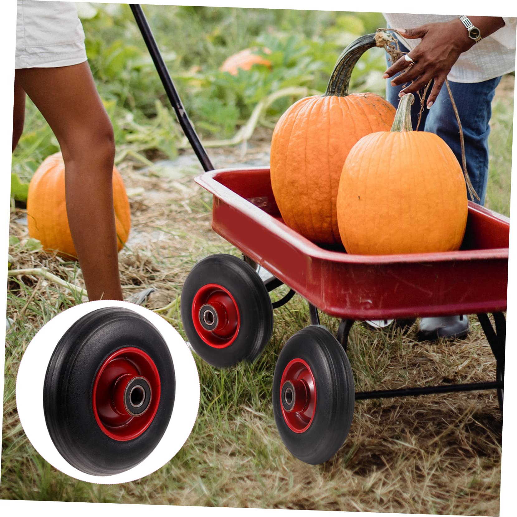 Yardwe Einkaufswagen-gummireifen Leise Reifen Ersatz Gartenwagen Kinderwagen Rad Vollgummi Wagenreifenersetzer