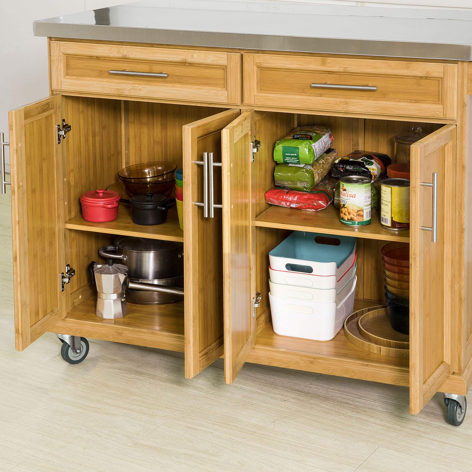 SoBuy® FKW69N, Extendable Kitchen Storage Trolley Kitchen