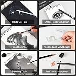 HIFORNY 100 PCS Drawing & Sketching Set, Professional Art Supplies with Graphite,Charcoal, Colored,Watercolor,Metallic Pencils,Blending Tools,Sketchbook and Coloring Book in Zipper Case (Pink)