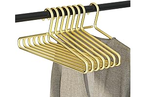 Premium Matte Gold Aluminum Coat Hangers 10 pcs