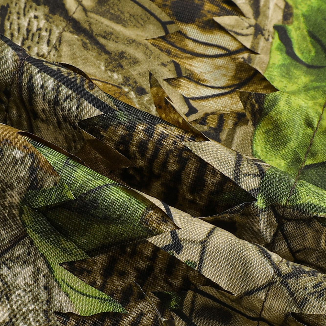 Camo kurtka myśliwska, kombinezon z liści