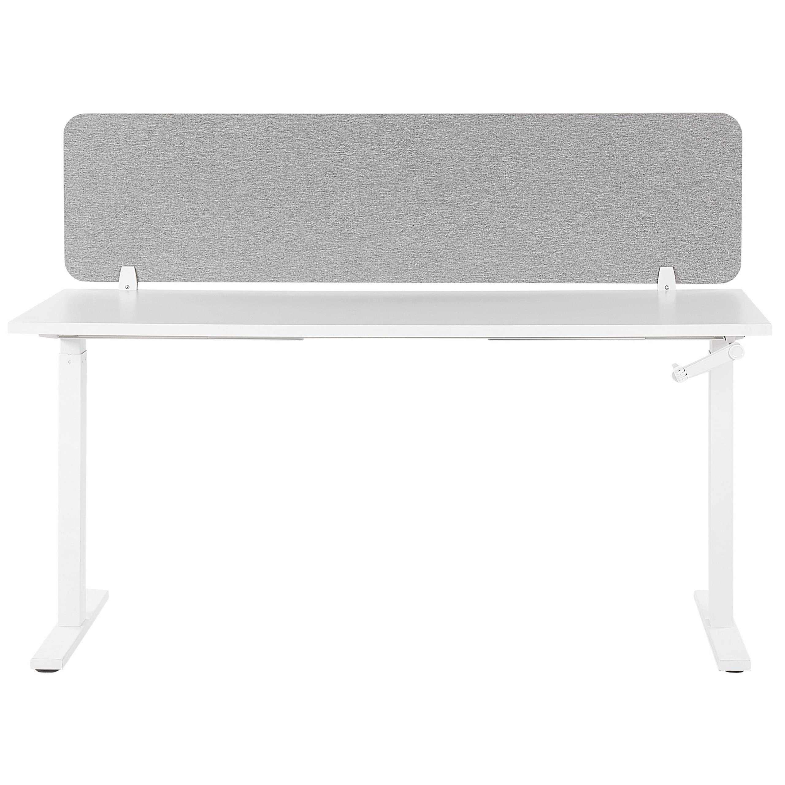 Beliani Pannello Divisorio Fonoassorbente in Pet 160 x 40 cm Grigio Chiaro