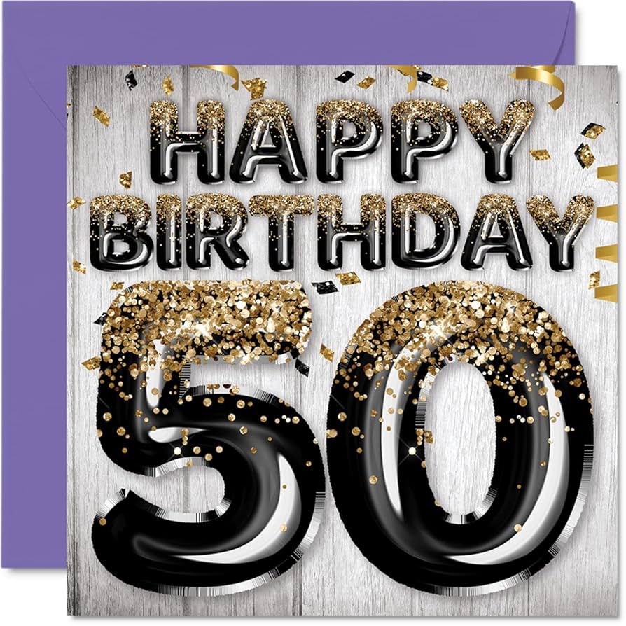 Amazon.com : 50th Birthday Card for Men - Black & Gold Glitter Balloons - Happy Birthday Cards for 50 Year Old Man Dad Papa Pop Pops Grandpa Gran Uncle, 5.7 x 5.7 amazon-com-50th-birthday-card-for-men-black-gold-glitter-balloons-happy-birthday-cards-for-50-year-old-man-dad-papa-pop-pops-grandpa-gran-uncle-5-7-x-5-7