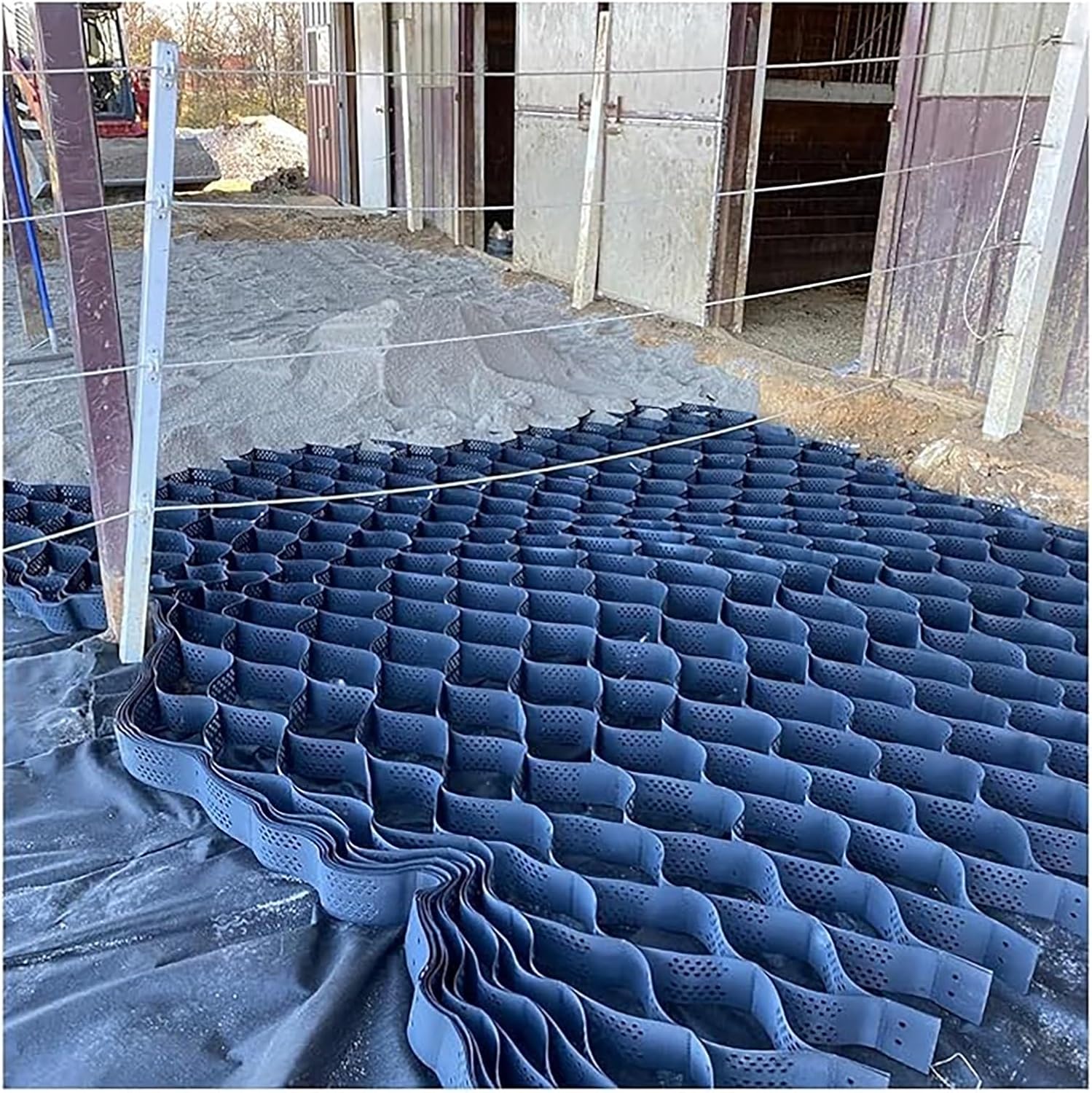 Geo Cell Grids for Driveway and Walkway, 10cm Thick Soil Stabilizer ...