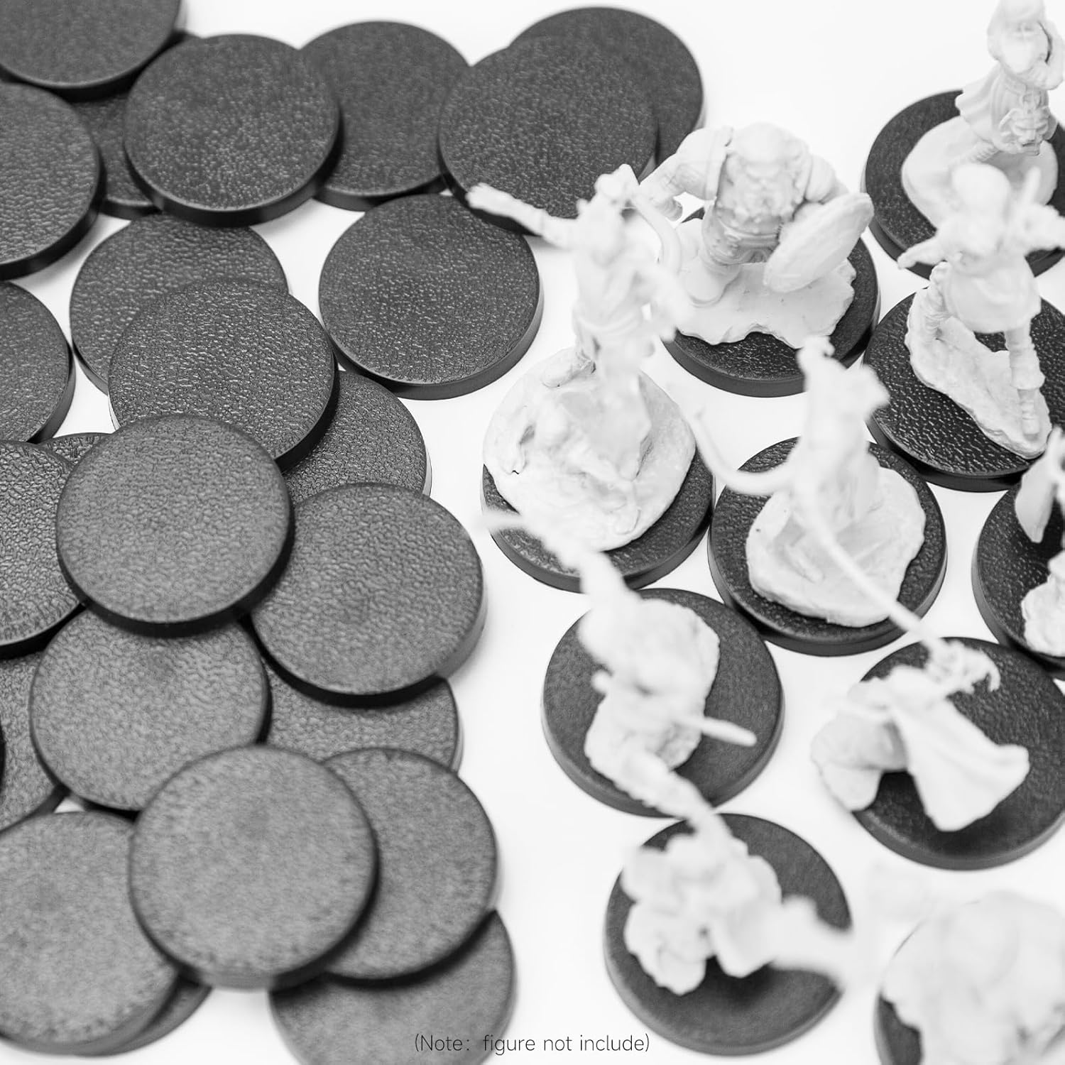 100Pcs Round Plastic Model Bases 32mm for Gaming Miniatures or Wargames Role Playing Board Game Figure Toy (100PCS-32mm-Black)