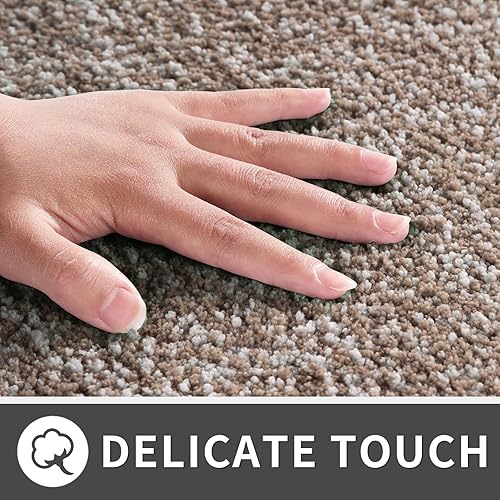 Miniatura 4 de Yimobra Alfombras de baño antideslizantes lavables de 32 x 20 pulgadas, tapete de baño de microfibra suave y absorbente, alfombra decorativa de