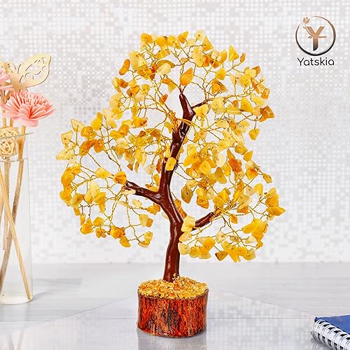 Miniatura 5 de Árbol de cristal de aventurina amarilla, piedras de chakras, árbol de la vida de cristal, cristales y piedras, regalos holísticos para mujeres,