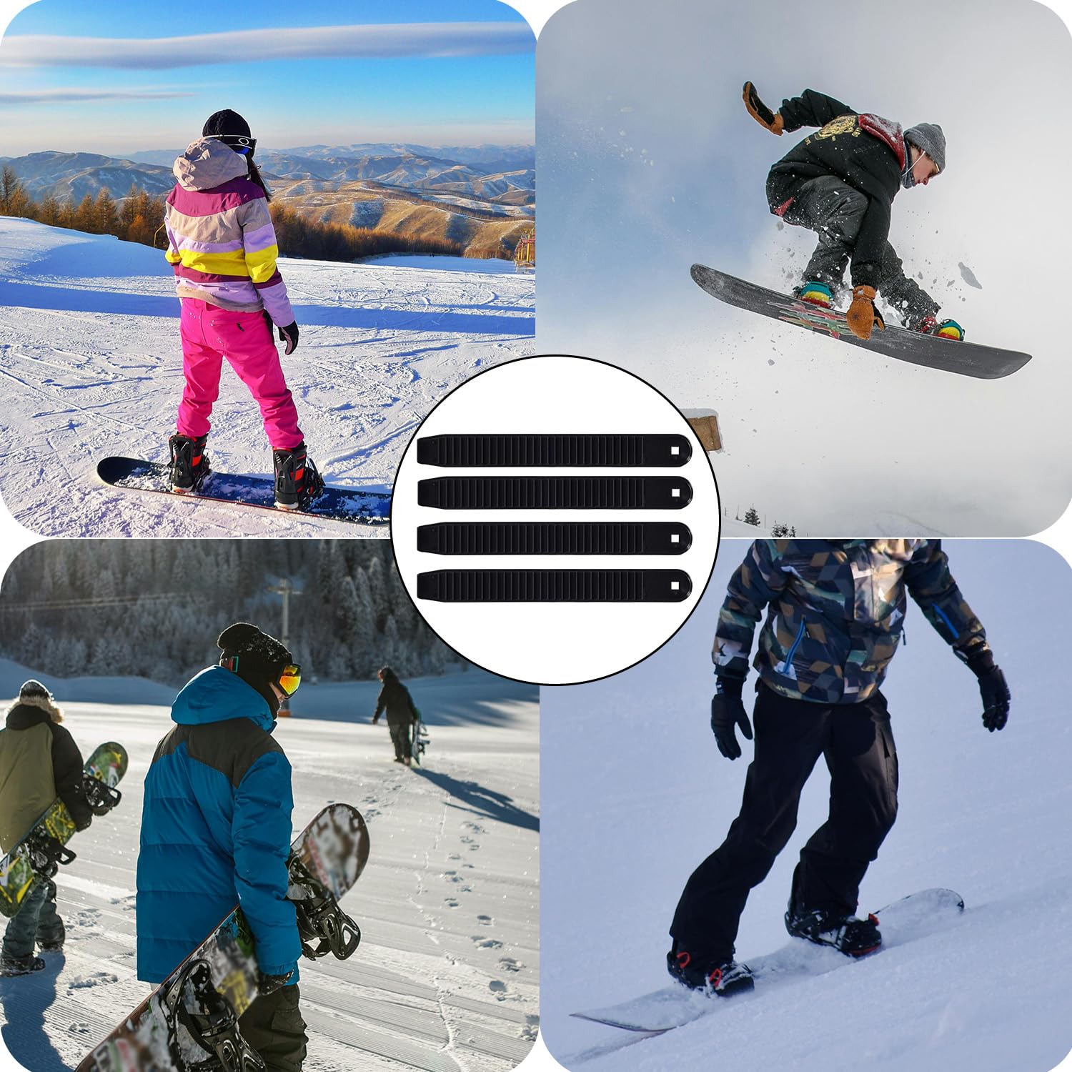 BOXOB 4uds Correas de Snowboard, 17,5x2,1cm Alta Elasticidad Repuesto