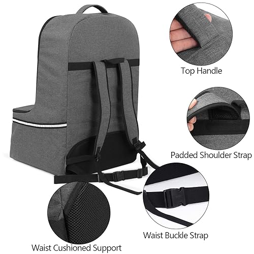 Miniatura 9 de Teamoy Bolsa de viaje para asiento de automóvil, bolsa de control para puerta de asiento de automóvil con asa superior y cintas reflectantes, fundas