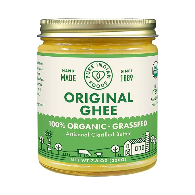 Grassfed Organic Ghee 7.8 Oz Pure Indian Foods(R) Brand