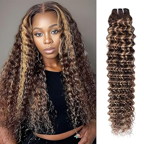 Vista 53 de Manojos de cabello humano ondulado profundo de 20, 22, 24 pulgadas, paquetes de ondas de agua, 100% sin procesar, 12A, cabello humano virgen