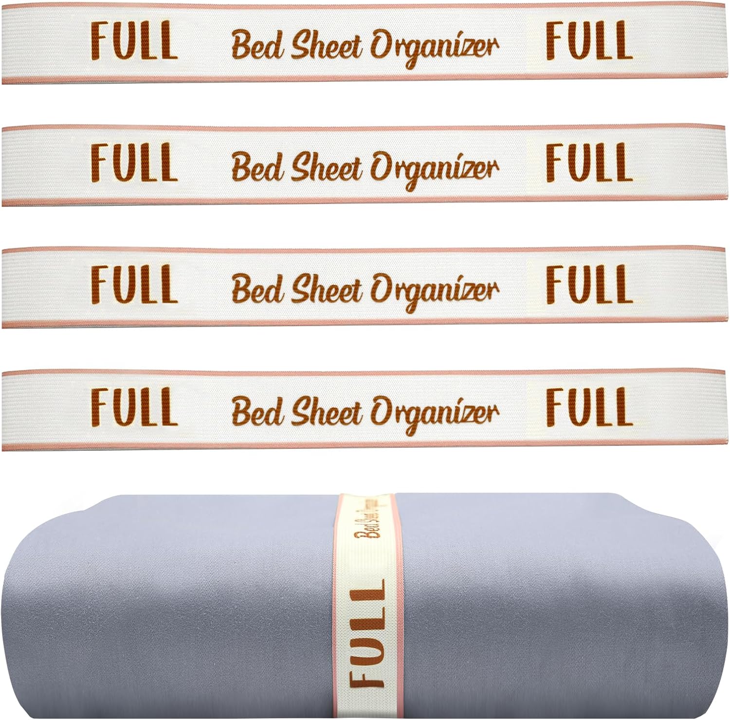 Bed Sheet Organizer Bands, Closet Organization Sheet Straps