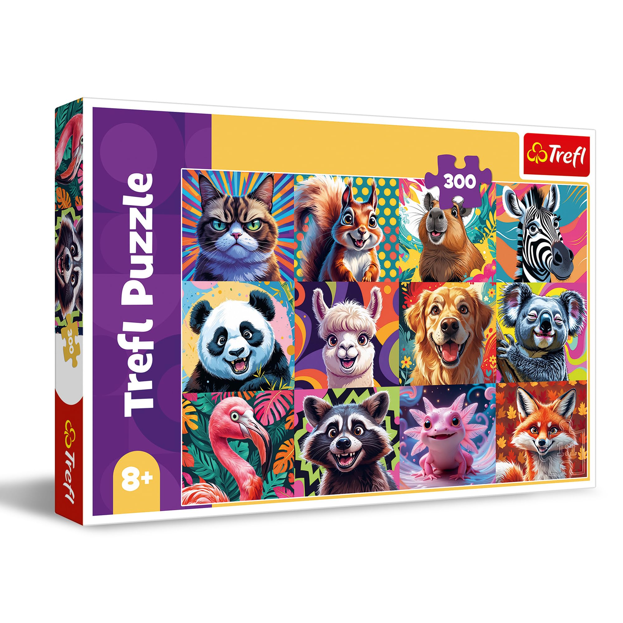 Amazon.com : Trefl – Funny Animal Portraits – 300 Piece Puzzle