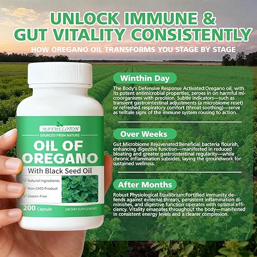 Miniatura 6 de Alto Carvacrol,Cápsulas blandas de aceite de orégano con aceite de semilla negra,955