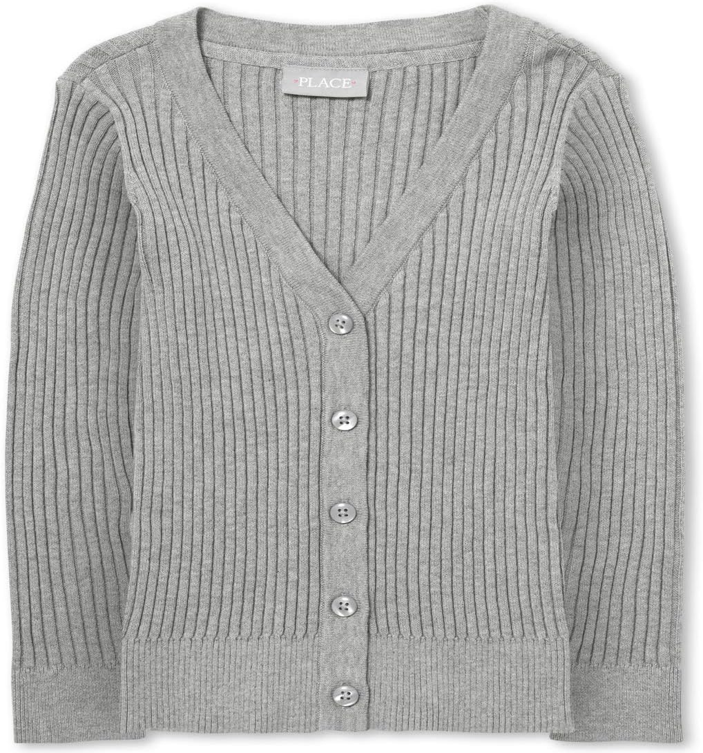 The Children's Place Girls' Uniform Ribbed Boyfriend Cardigan