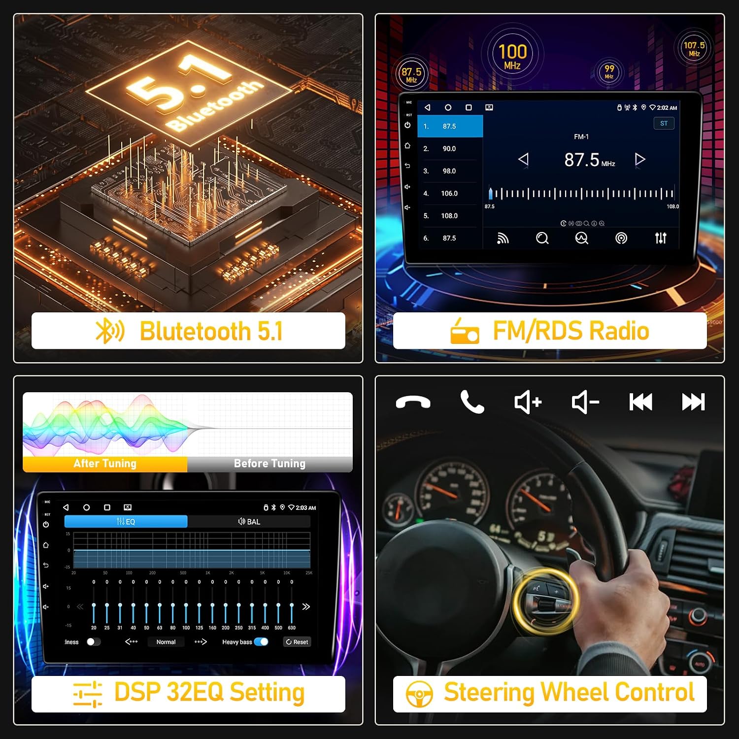 Car Radio for Ford Transit 2013 2014 2015 2016 2017 2018 2019 with CarPlay Android Auto - 9" IPS Touch Screen Head Unit Stereo for Transit 2013-2019 with GPS Navi WiFi BT SWC Backup Camera
