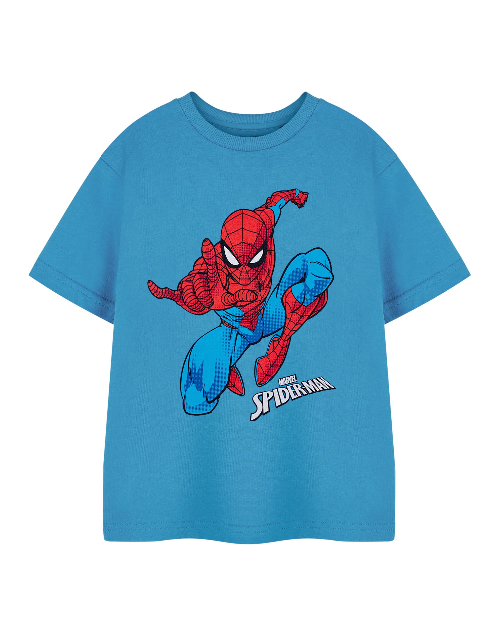 Vanilla Underground Boys Blue Spiderman Jump Short Sleeved T-Shirt - 13-14 Years