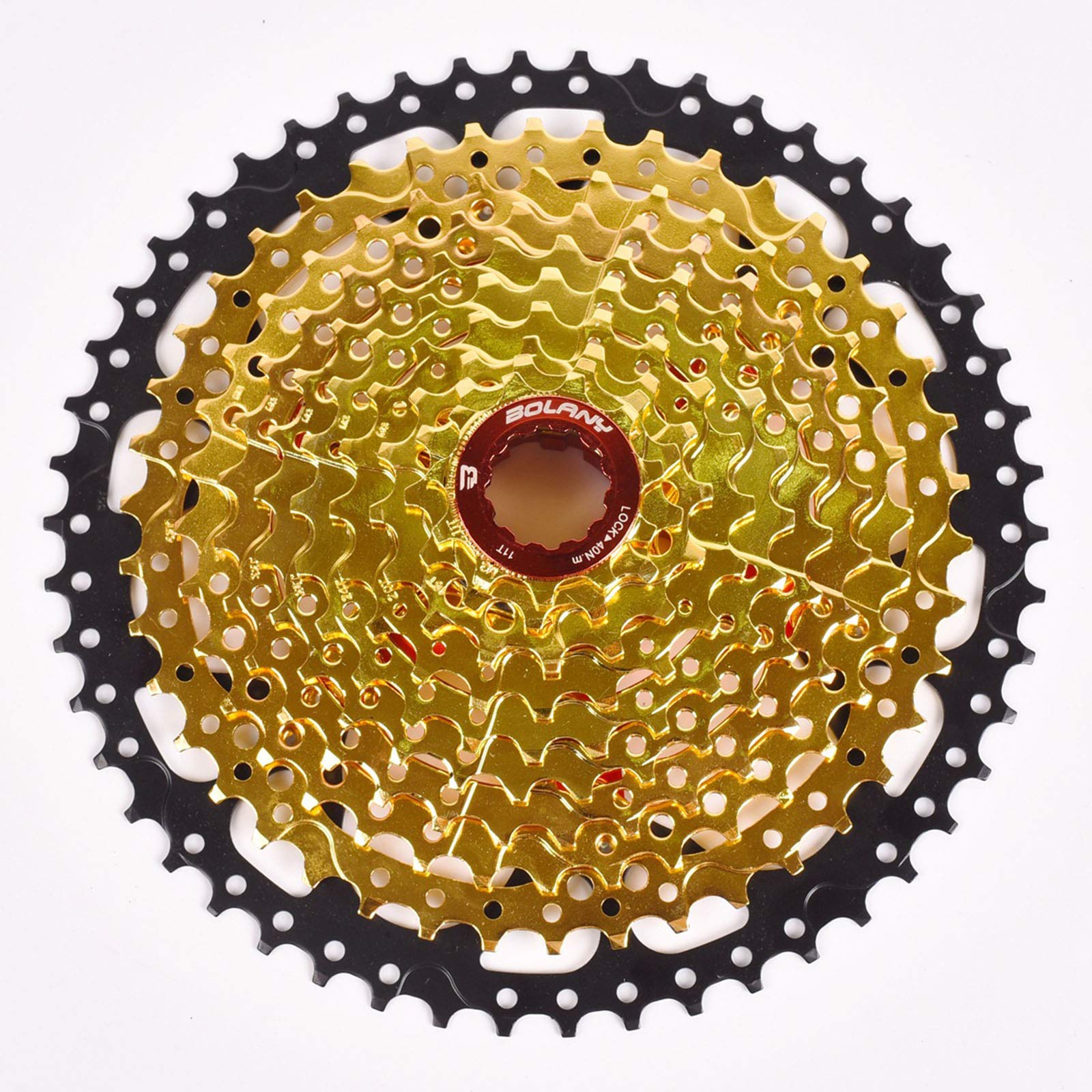 Cassetta per Bicicletta in Oro, 10 velocità 11-42T / 11-50T per pignone per Cassetta per Bicicletta Accessorio di Ricambio per Mountain Bike a Ruota Cava,