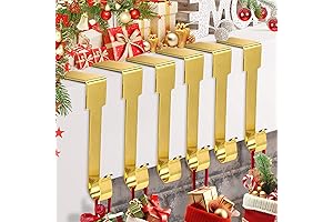 Gold Christmas Stocking Holders for Mantle