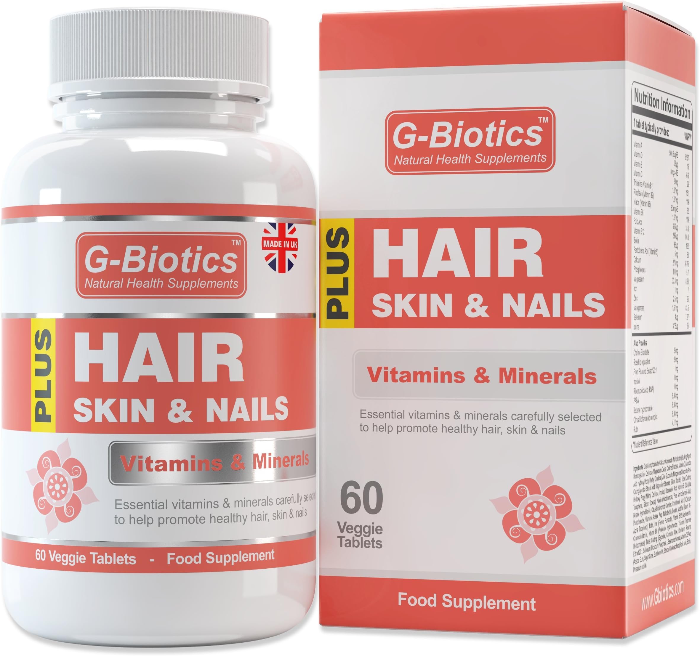 G-Biotics Hair Skin and Nails Vitamins ~ HIGH Grade Supplement ~ ON Sale Now!