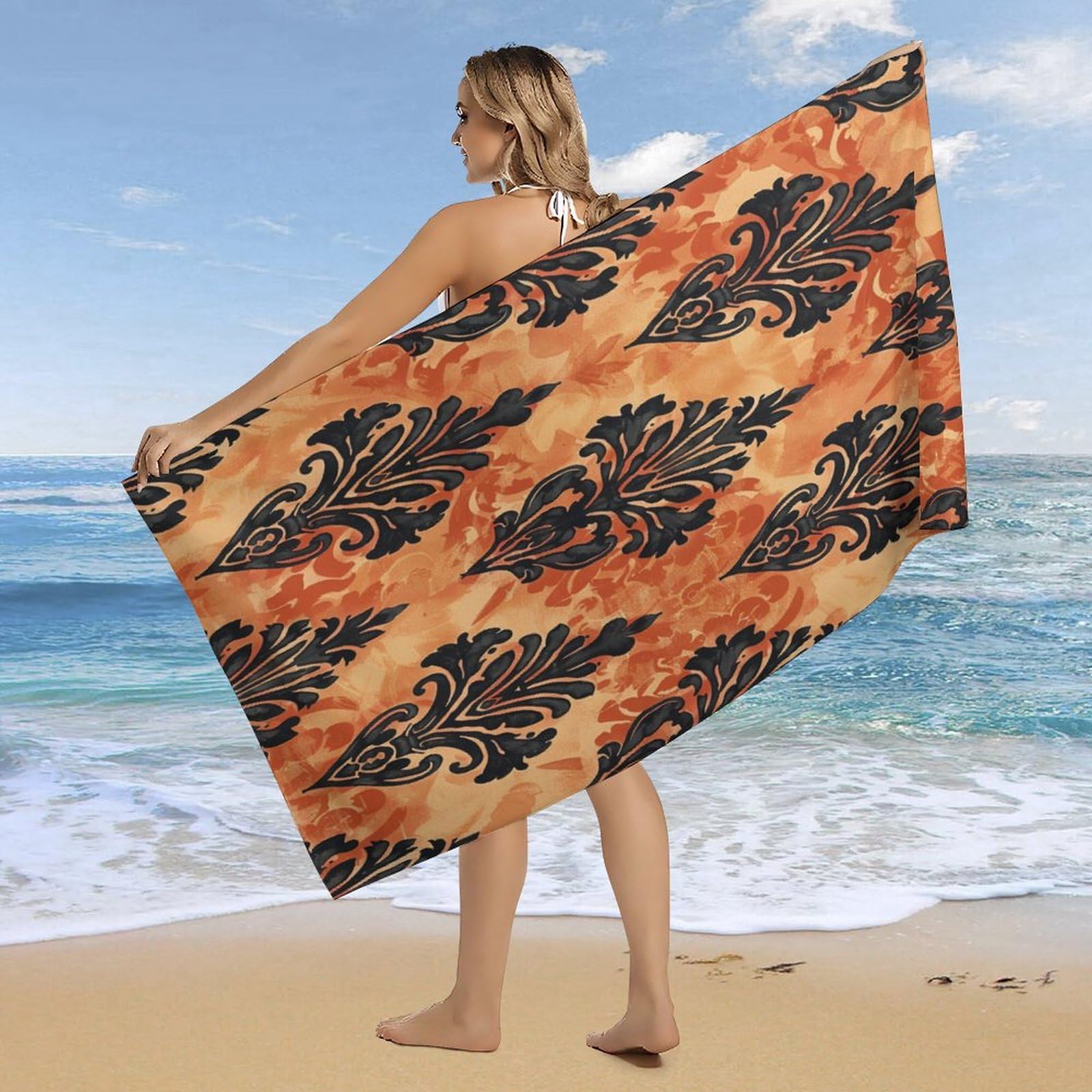 old sea vintage flower QUICK-DRY TOWEタオル Amazon.com: MaSiledy Victorian Flower Beach Towels Microfiber