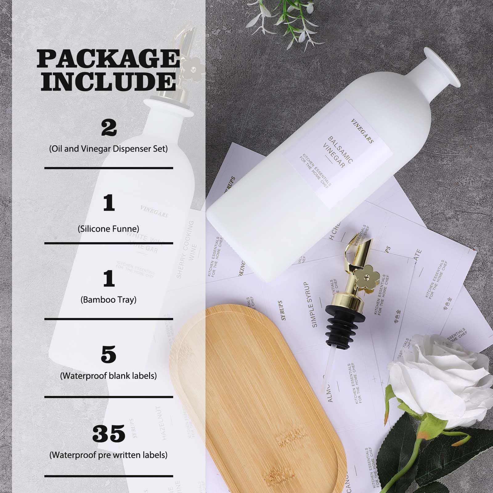 Bouteille Distributeur D'Huile Et Vinaigre En Verre Design Ergonomique Avec Bouchon En Liège