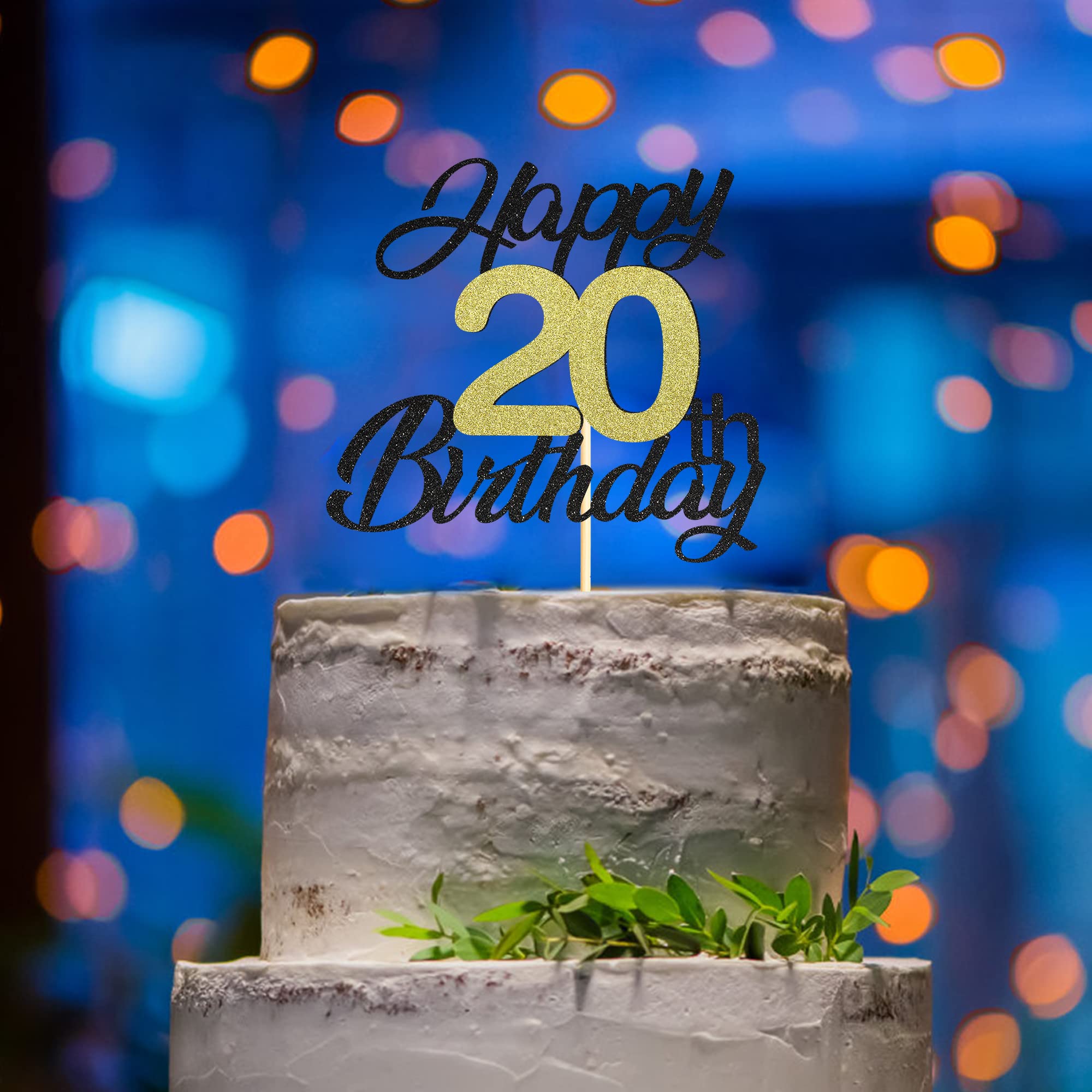 Lot De 20 Décorations De Gâteau D'anniversaire Pour 20 Ans - Or Rose 768607156222