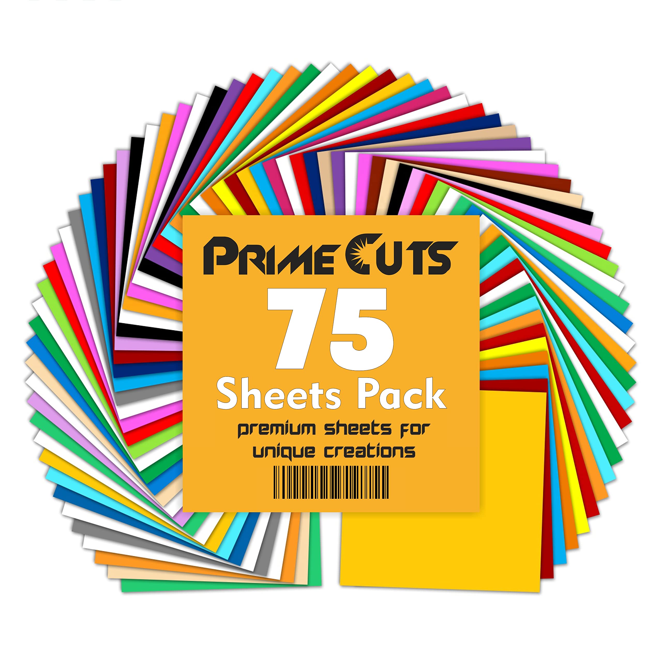 Buy PrimeCuts USA 75 Sheets Permanent Adhesive Backed Vinyl Sheets