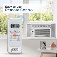 Vista 2 de BLACK+DECKER Aire acondicionado de ventana de 8000 unidades térmicas británicas (BTU), unidad de aire acondicionado de ventana enfría hasta 350 pies
